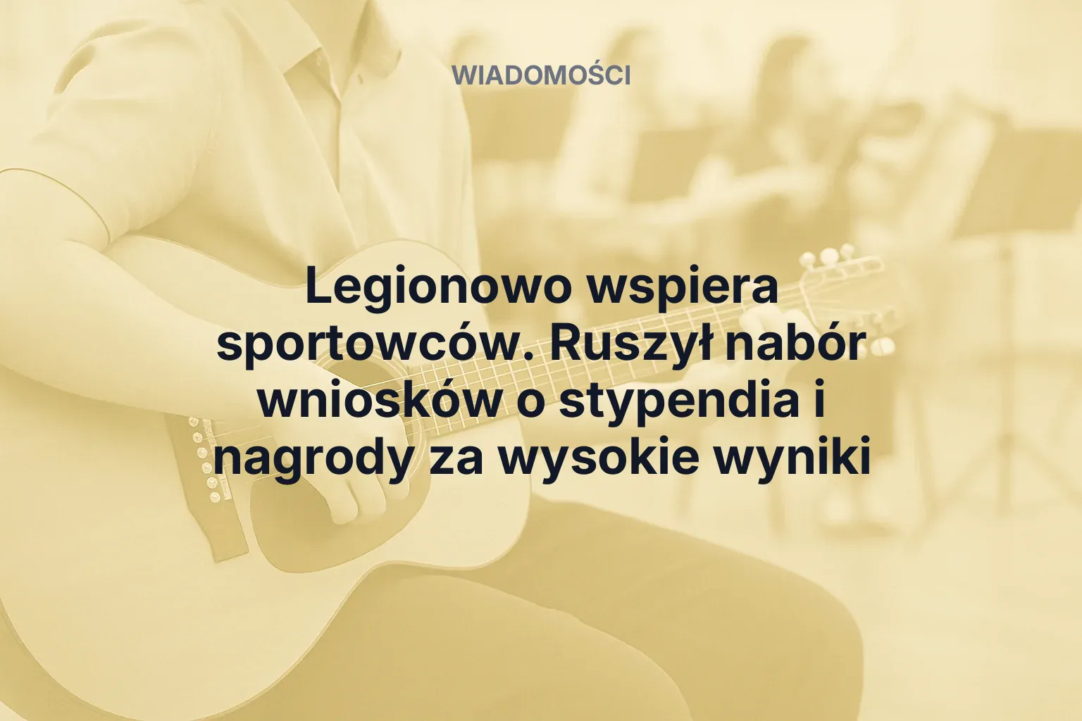 Artykuł: Legionowo wspiera sportowców. Ruszył nabór wniosków o stypendia i nagrody za wysokie wyniki
