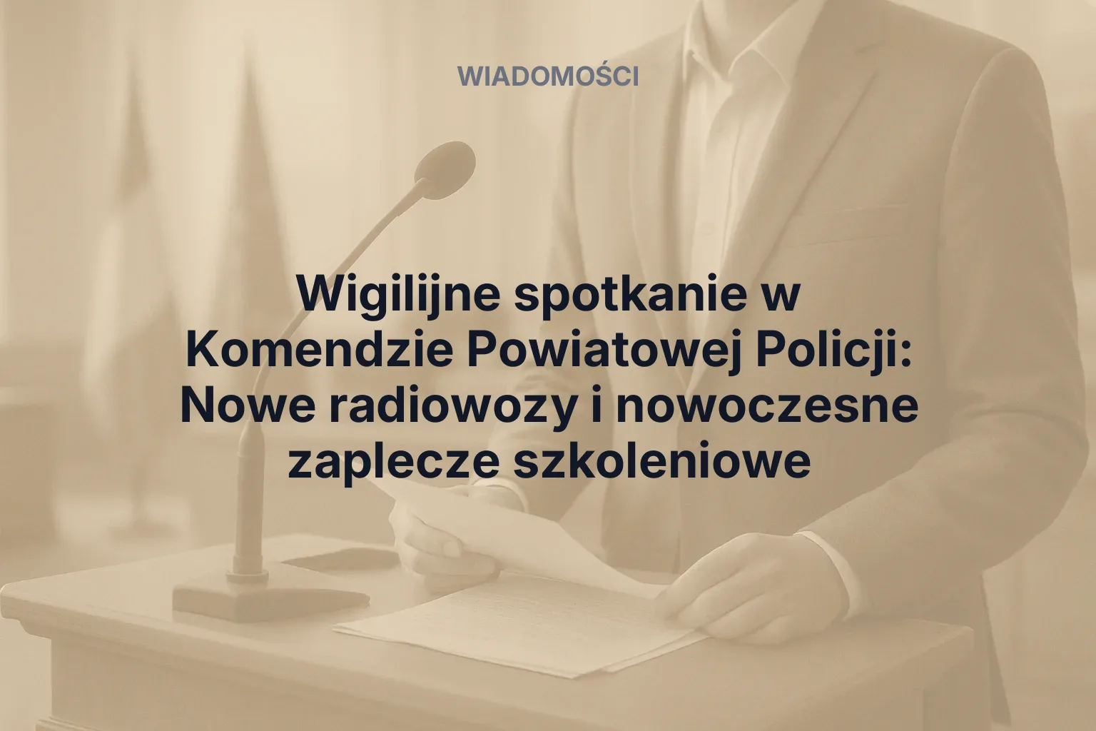 Artykuł: Wigilijne spotkanie w Komendzie Powiatowej Policji: Nowe radiowozy i nowoczesne zaplecze szkoleniowe