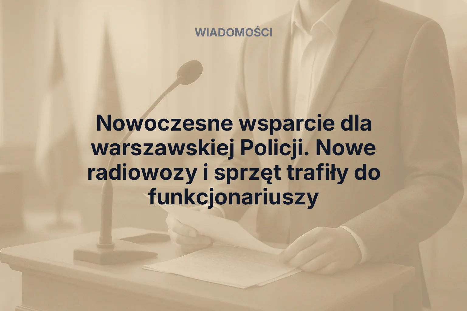 Artykuł: Nowoczesne wsparcie dla warszawskiej Policji. Nowe radiowozy i sprzęt trafiły do funkcjonariuszy