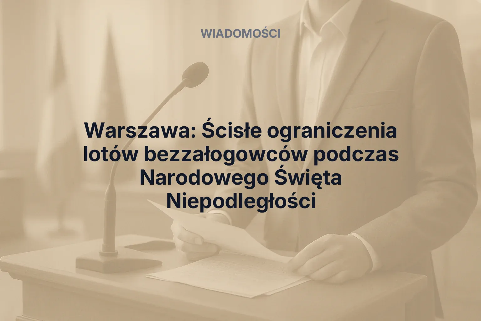 Artykuł: Warszawa: Ścisłe ograniczenia lotów bezzałogowców podczas Narodowego Święta Niepodległości