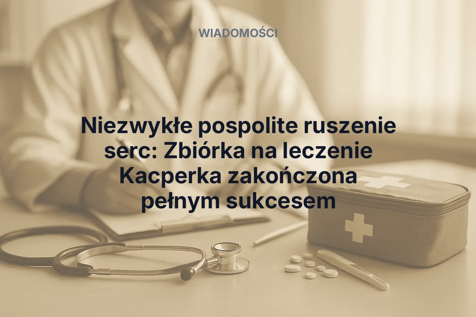 Miniatura: Niezwykłe pospolite ruszenie serc: Zbiórka na leczenie Kacperka zakończona pełnym sukcesem