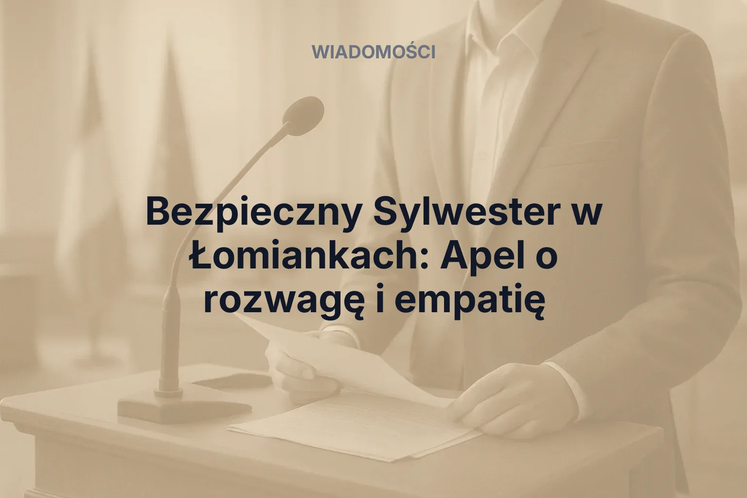 Artykuł: Bezpieczny Sylwester w Łomiankach: Apel o rozwagę i empatię
