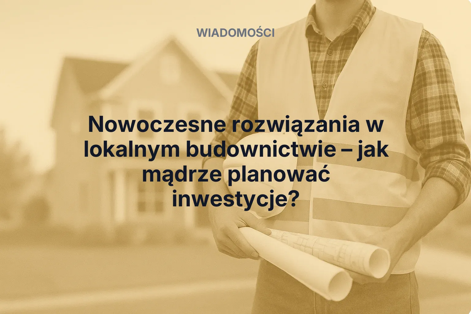 Miniatura: Nowoczesne rozwiązania w lokalnym budownictwie – jak mądrze planować inwestycje?