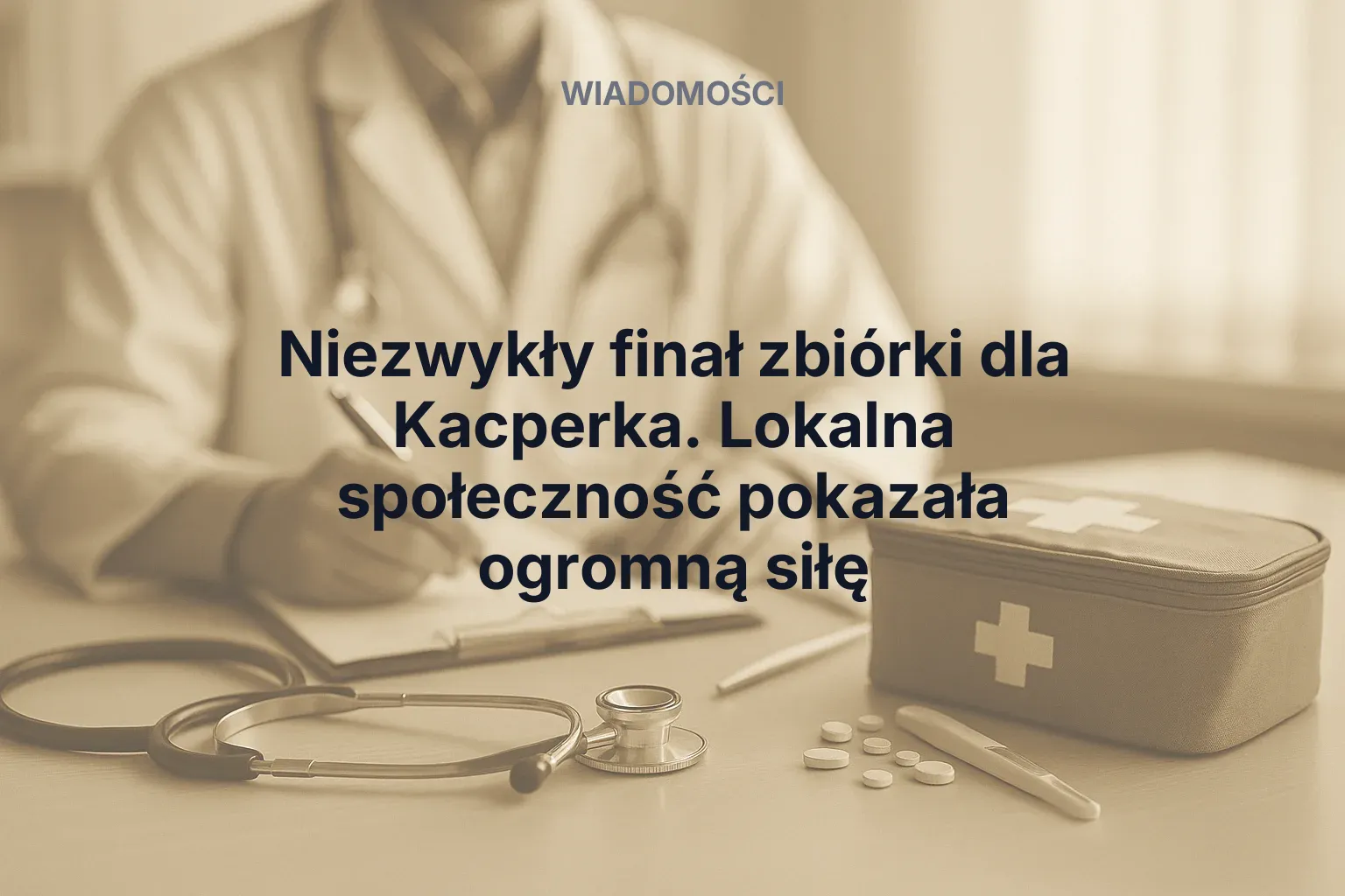 Artykuł: Niezwykły finał zbiórki dla Kacperka. Lokalna społeczność pokazała ogromną siłę
